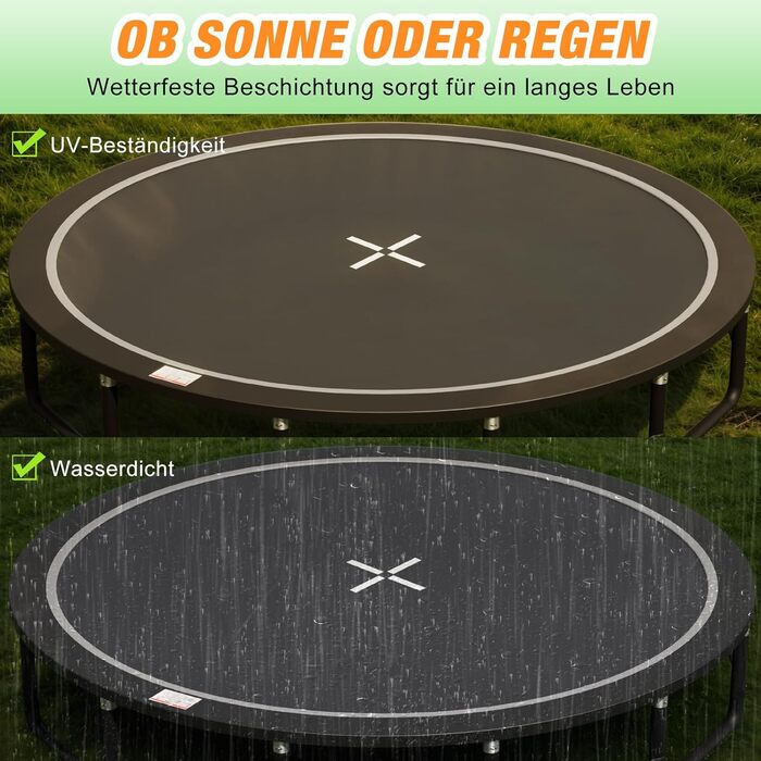 Батут Devoko вуличний Ø427 см, GS-сертифікат, посилені траверси, міцний, надійний, 427x427x265 см