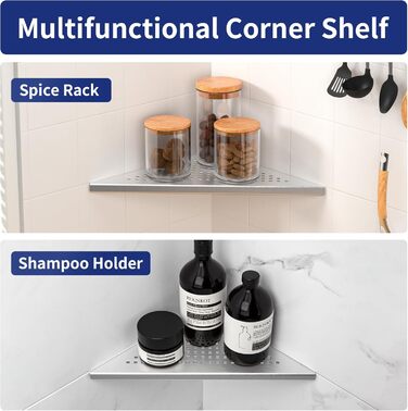 Поличка для душу Eck, нержавіюча сталь 304, 2 шт., для плитки, монтаж в стіну, реновація ванної кімнати