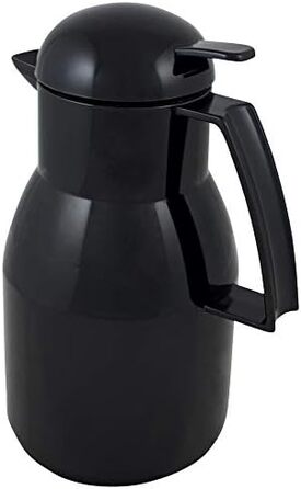 Термос Helios Top Push, 1 літр, чорний (пластикова ізоляція)