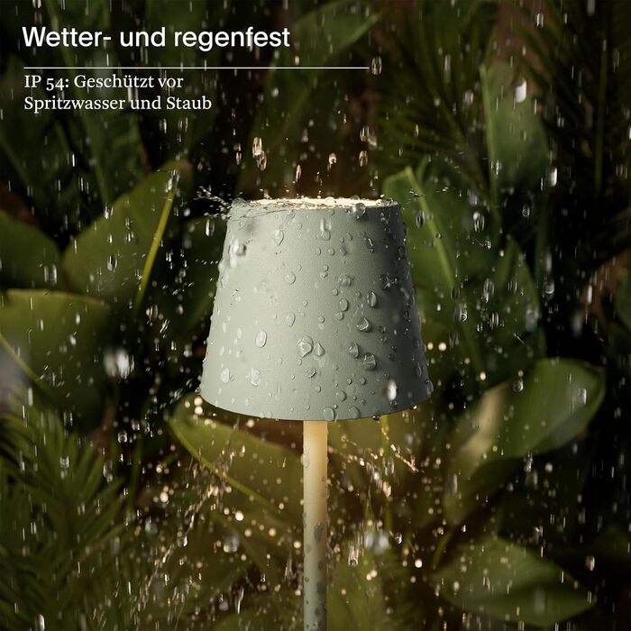 SIGOR Nuindie 2.0 - LED-лампа на акумуляторі, диммування, для дому та саду, IP54, USB-C, 12 годин роботи, салатовий (Pocket (USB-C))