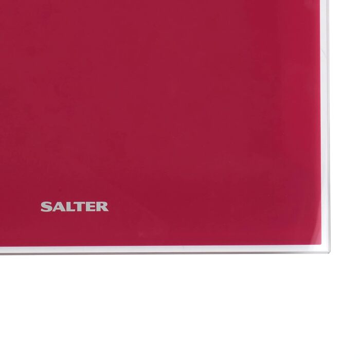 Цифрові ваги для ванної кімнати Salter SA00287 BAFEU16 - скляні ваги для ванної кімнати, 180 кг, РК-дисплей, що легко читається, чорний дизайн, батарейки в комплекті, миттєве вимірювання ваги (рожевий)