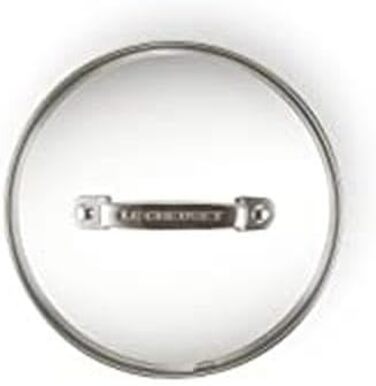 Скляна кришка Le Creuset 16 см з ручкою з нержавіючої сталі для алюмінієвого та чавунного посуду