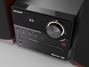 Компактна система SHARP XLB520D, 40 Вт, DAB/FM, Bluetooth, коричневий