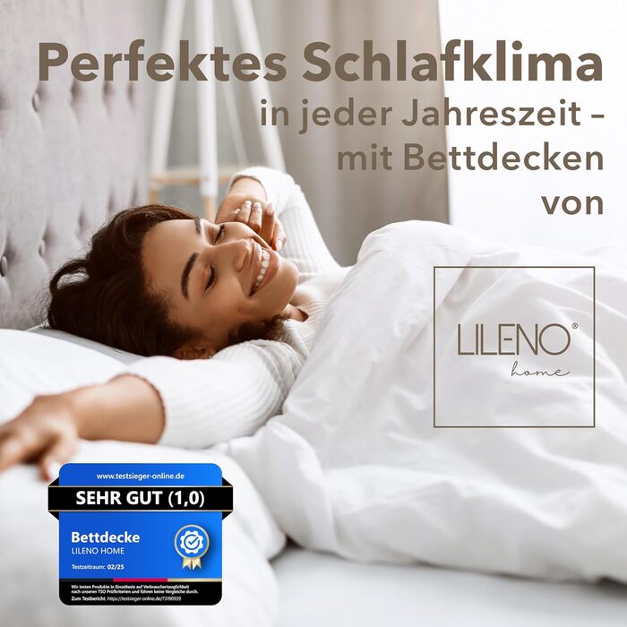 Зимова ковдра LILENO HOME 155x220 см (1 шт.) - тепла ковдра для комфортного сну, ковдра для алергіків, витримує прасування до 95°C