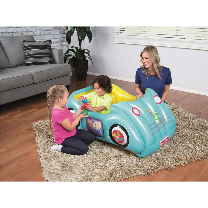 Басейн з м'ячем Bestway Fisher-Price, гоночний автомобіль, 119 x 79 x 51 см