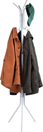 Вішалка для одягу Mind Reader Alloy Collection з 8 гачками, металева, біла, 14.75' x 16.5' x 69'