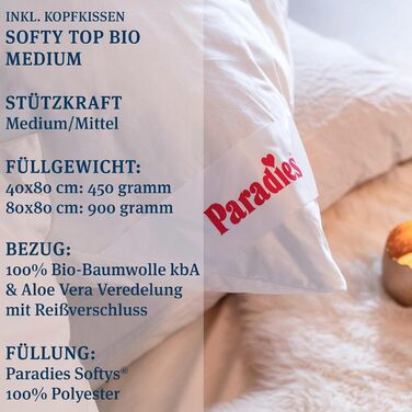 Ковдра PARADIES Prima Bio 135x200 см: м'яка, дихаюча, зимова ковдра з стеганим шаром, розмір 135x200 см + 80x80 см