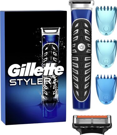 Чоловіча бритва Gillette Fusion 5 Styler, тример для бороди лезо 3 гребінця, подарунок для чоловіків