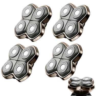 Запасні леза для електричної бритви Skull Shaver Carver PRO (4 шт.) — гіпоалергенні змінні голівки для гоління голови, чоловічі та жіночі