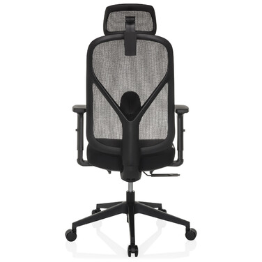 Офісне крісло / Крісло з поворотним механізмом RALOO ECO, сидіння з тканини / спинка з сітчастої тканини, чорного кольору, hjh OFFICE