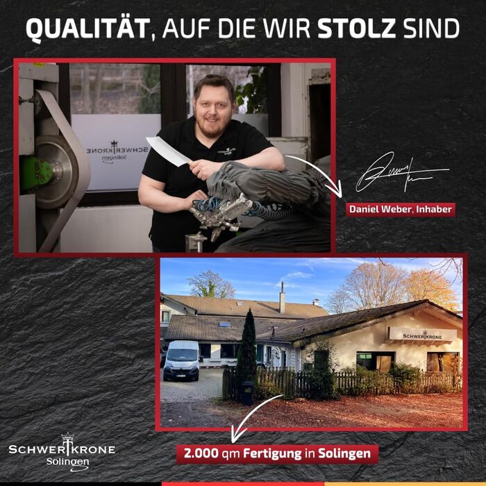 Ніж кухарський Schwertkrone з ручкою з горіхового дерева, 20 см (Made in Germany)