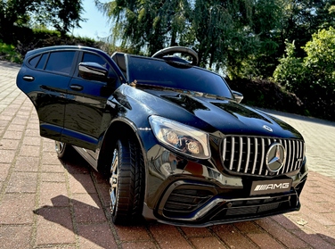 Дитячий електромобіль Mercedes GLC 63S 4x4 з пультом керування, м'якими колесами EVA, шкіряним сидінням та USB