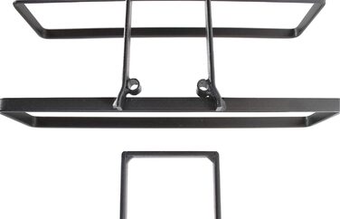 Стінний металевий стелаж для вина DanDiBo чорний, настінний, розширюваний, для 4 пляшок