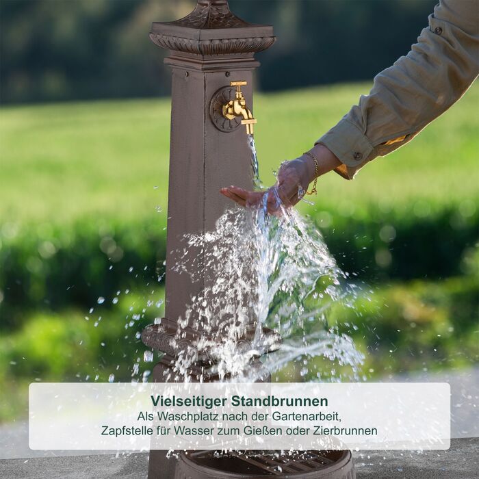 Relaxdays Античний фонтанчик для стояння, 100 см