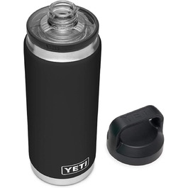 Пляшка YETI Rambler із кришкою Chug Cap, чорна, 26 унцій (760 мл)