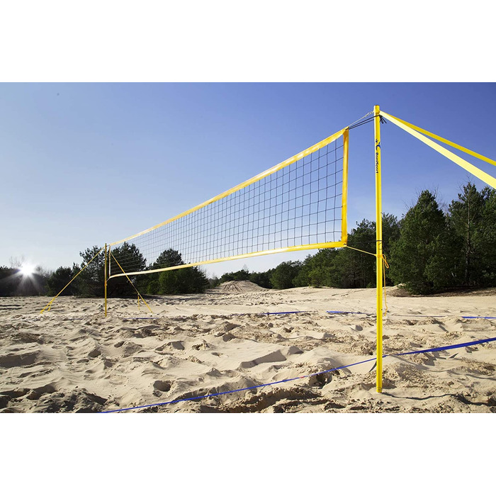 Пляжний волейбол RomiSport повна сітка стовп розмітка поля Courtline, 8,5 м, 9,5 м, Пляжний волейбол повна сітка стовп розмітка поля Газон пісок 8,5 (16x8 м)