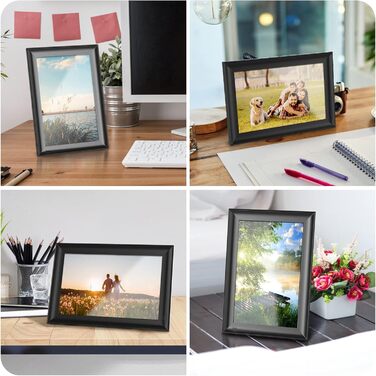 Цифровий фоторамка OBVHNUA 10.1' з 128 ГБ пам'яті, без Wi-Fi, IPS-дисплей 1280*800, відтворення фото, музики, відео, календар, USB/SD, настінний монтаж