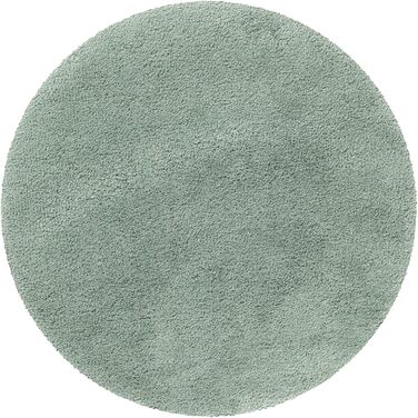 Килимок для ванної кімнати з м'яким пухнастим ворсом, неслизький, придатний для прання, Salbei (55 x 65 см, 90 см (круг))