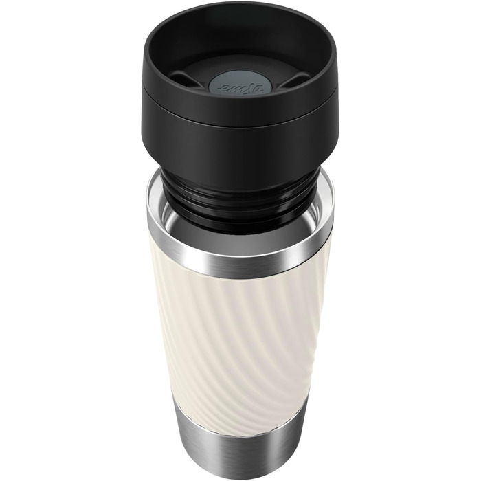 Термокружка Emsa Travel Mug Classic Twist, 0.36 л, кремовий, з кришкою Quick-Press, з нержавіючої сталі