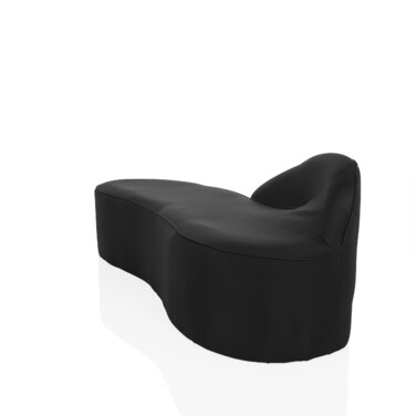 Диван для відпочинку / Диван для прийому гостей BARACOA, тканина чорного кольору, hjh OFFICE