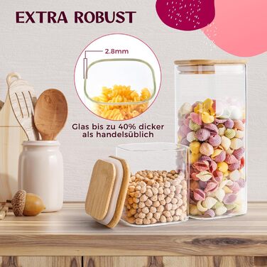 Скляні банки для зберігання кухонних продуктів: 8 шт. по 400 мл та 4 шт. по 920 мл, з кришкою, міцні