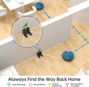 Робот-пилосос OKP 2100Pa з Wi-Fi, суперантивний, керування через додаток та голосовим управлінням Alexa. Тиха робота, ідеально для шерсті тварин, підходить для підлоги та килима. Самостійна зарядка, 100 хвилин роботи.