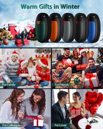 Електричні грілки для рук VTHW 2 шт. - USB, 20 годин тепла, 3 рівні температури, для спорту та артриту (зелені)