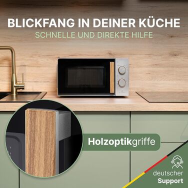 Мікрохвильова піч WALDWERK 20 л, 700 Вт - просте керування, стильний дизайн