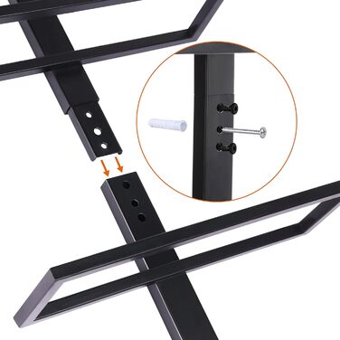 Стильна металева полиця для вин Yaheetech на 10 пляшок, чорна