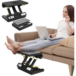 Підніжка під стіл для офісу та дому: регульована, з масажером та м'яким покриттям, складна, ергономічна | Vhelyom