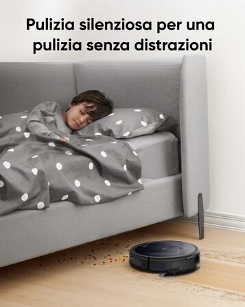 Робот-пилосос eufy G50 з потужністю 4000Pa, динамічною навігацією та ультратонким корпусом 85 мм. Ідеально підходить для прибирання шерсті тварин та твердих підлог. Відновлений.