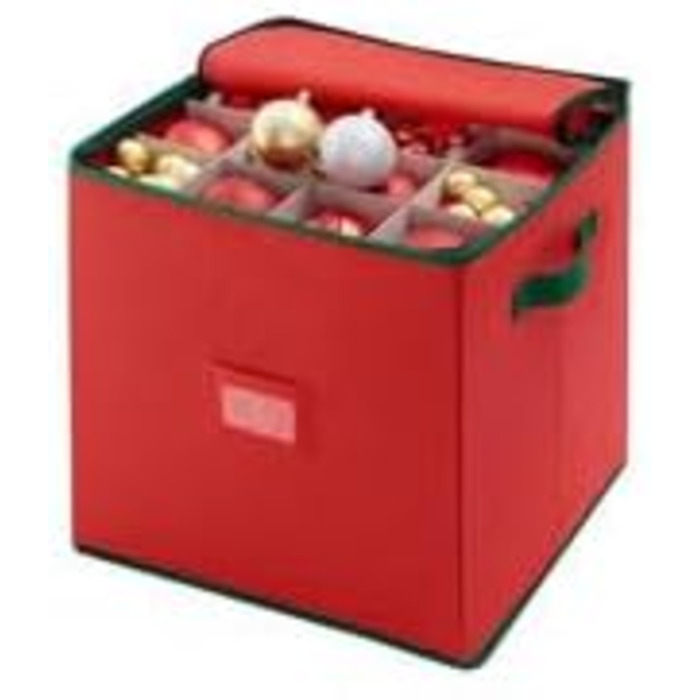 Коробка для зберігання новорічних кулі (64 шт.), органайзер для прикрас, 33x33x33 см