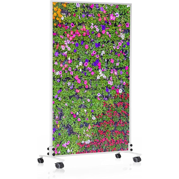 Інфрачервовий обігрівач Könighaus Standgerät - att: Економія енергії, швидкий нагрів (2 хвилини), термостат, мобільний, з дизайном (1200 Вт, квіти)