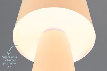 Настільна лампа Hailey з вимикачем, IP20 для дому, без лампочки E27 (макс. 10W), висота 40 см, діаметр 16 см, бежева