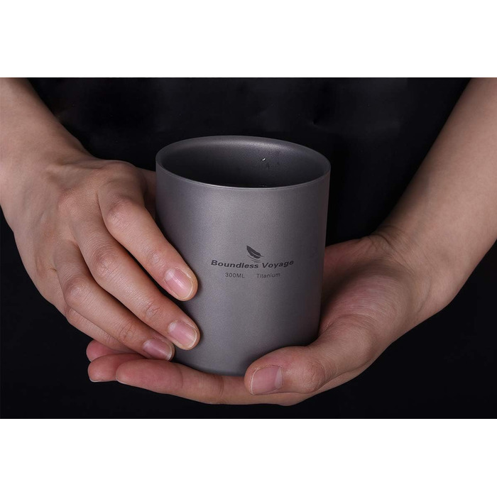 Безмежна подорож 3 в 1 Титанова чашка з подвійними стінками Термостійка міні-чашка для чайних напоїв Відкритий кемпінг Чашки для кави Аксесуари для кемпінгу (Ti15153b)