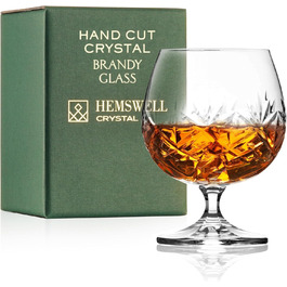 Склянка для коньяку/бренді Glenrigg 250 мл – без свинцю, з важким дном, подарункова упаковка, сніфтер для коньяку, віскі та насолоди