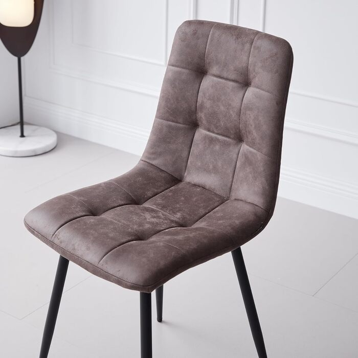 Обідній комплект на 5 персон: круглий стіл 100 см та 4 стільці (голландський фліс). Підходить для кухні, вітальні, балкону, ресторану, офісу. Темне дерево + світле дерево (темно-коричневий)