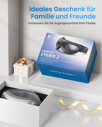 RENPHO Eyeris 2 - Масажер для очей з підігрівом та вібрацією, для розслаблення, догляду за очима, зменшення напруги, сухих очей, покращення сну
