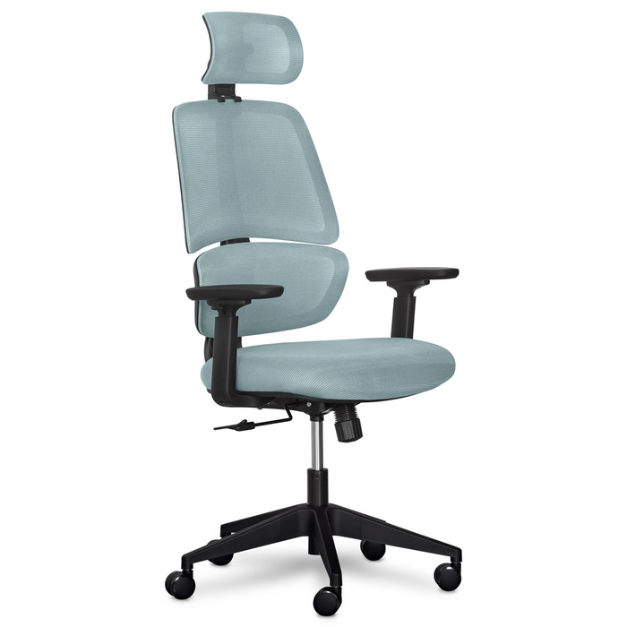 Крісло Mealux Leo Air Grey / Blue (арт.Y-543 KBGL)