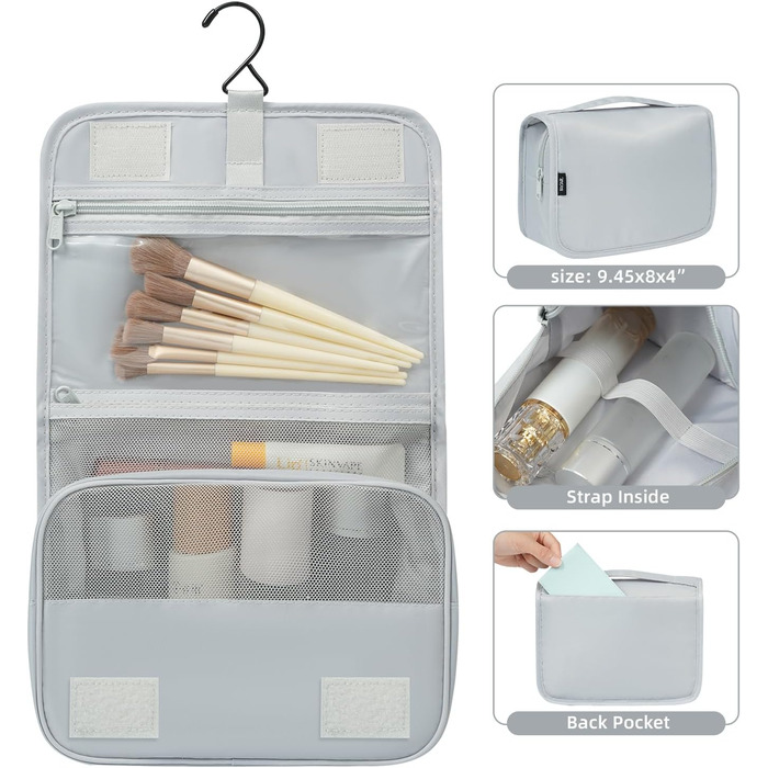 Набір органайзерів для одягу в валізу BAGAIL, 10 шт., різні розміри, дорожні пакувальні куби для ручної поклажі та коферів, світло-сірий