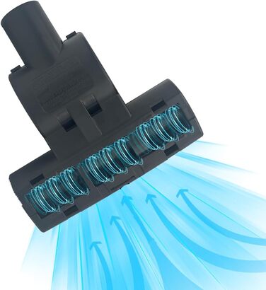 Акіта 800W безмішковий пилосос з сильною тягою та німецьким насадкою Wessel 2-в-1 для твердих підлог та килимів (C6 Turbo)