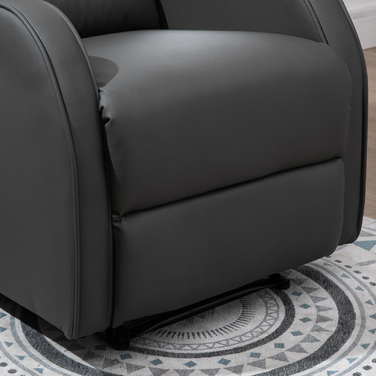 Реклайнер HOMCOM Recliner з функцією гойдання та відкидання, поворотний з підсклянником з тканини з мікрофібри для вітальні та відпочинку