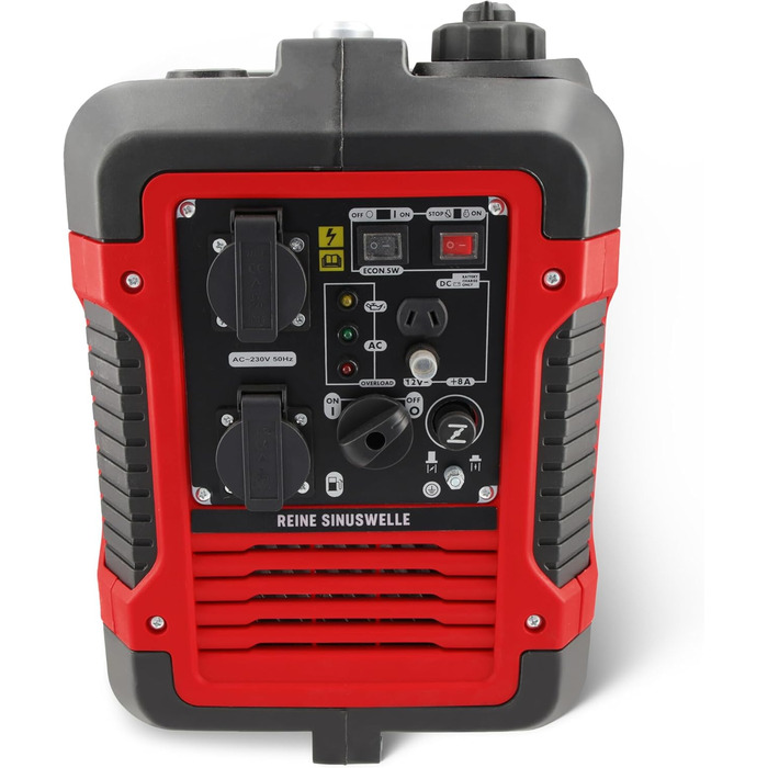 Генератор STIER SNS-190 Premium: бензиновий інверторний генератор, 4 л, 6 годин роботи, тихий (59 дБ), 4-тактний двигун, датчик масла, Eco-режим