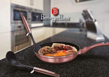 Металевий набір посуду Berlinger House з 15 предметів з обробкою з рожевого золота (металевий рожевий)