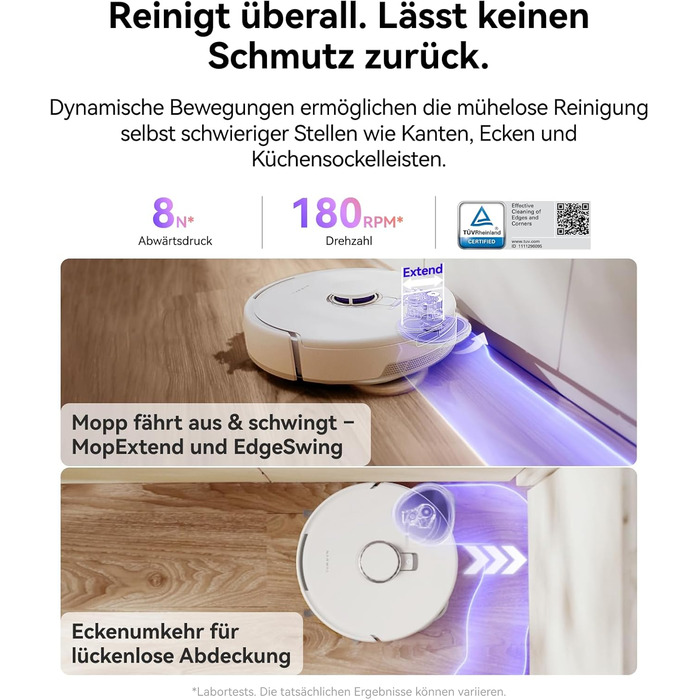 Робот-пилосос NARWAL Freo Z10 з функцією миття підлоги, 15000 Па, гаряча вода 75°C, автопорожнення, уникнення перешкод, антизаплутування для шерсті тварин