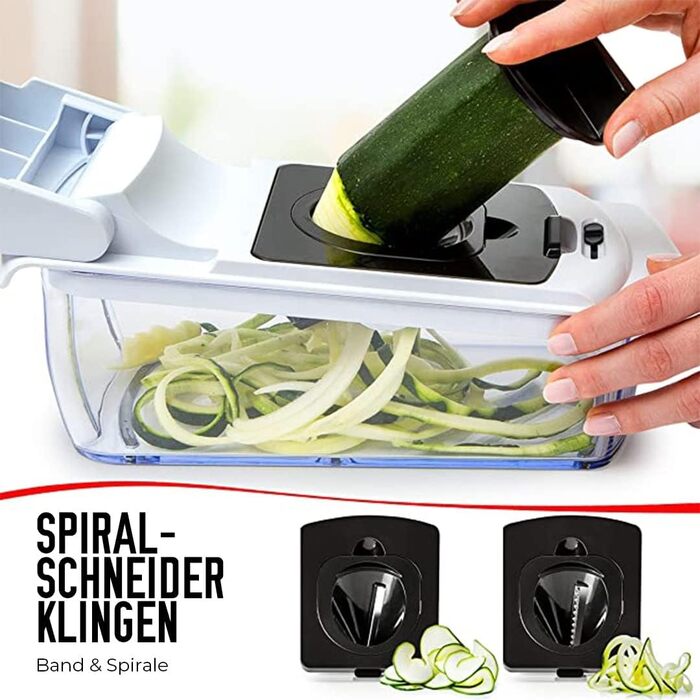 Многофункціональний овочевий слайсер-мандоліна 7-в-1 (білий) - для овочів, фруктів, сиру, цибулі, картоплі, огірків