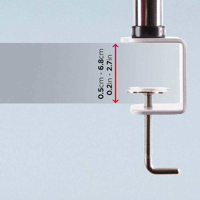 Підставка для двох моніторів Duronic DM35V2X1 | Регульована, гнучка, VESA 75/100 | Для офісу та дому