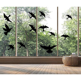 Наклейки на вікна від птахів MESINURS 12 шт чорні