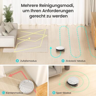 Робот-пилосос LEFANT M210 з пультом дистанційного керування, потужність 2200Pa, надтонкий, для видалення шерсті тварин, для килима, сумісний з Alexa/WLAN/APP, час роботи 120 хвилин