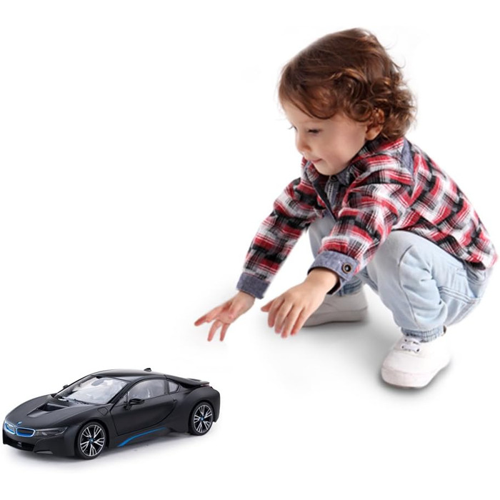 Радіокерований автомобіль Rastar BMW i8 1:14 сріблястий - Модель авто з дистанційним відкриттям дверей